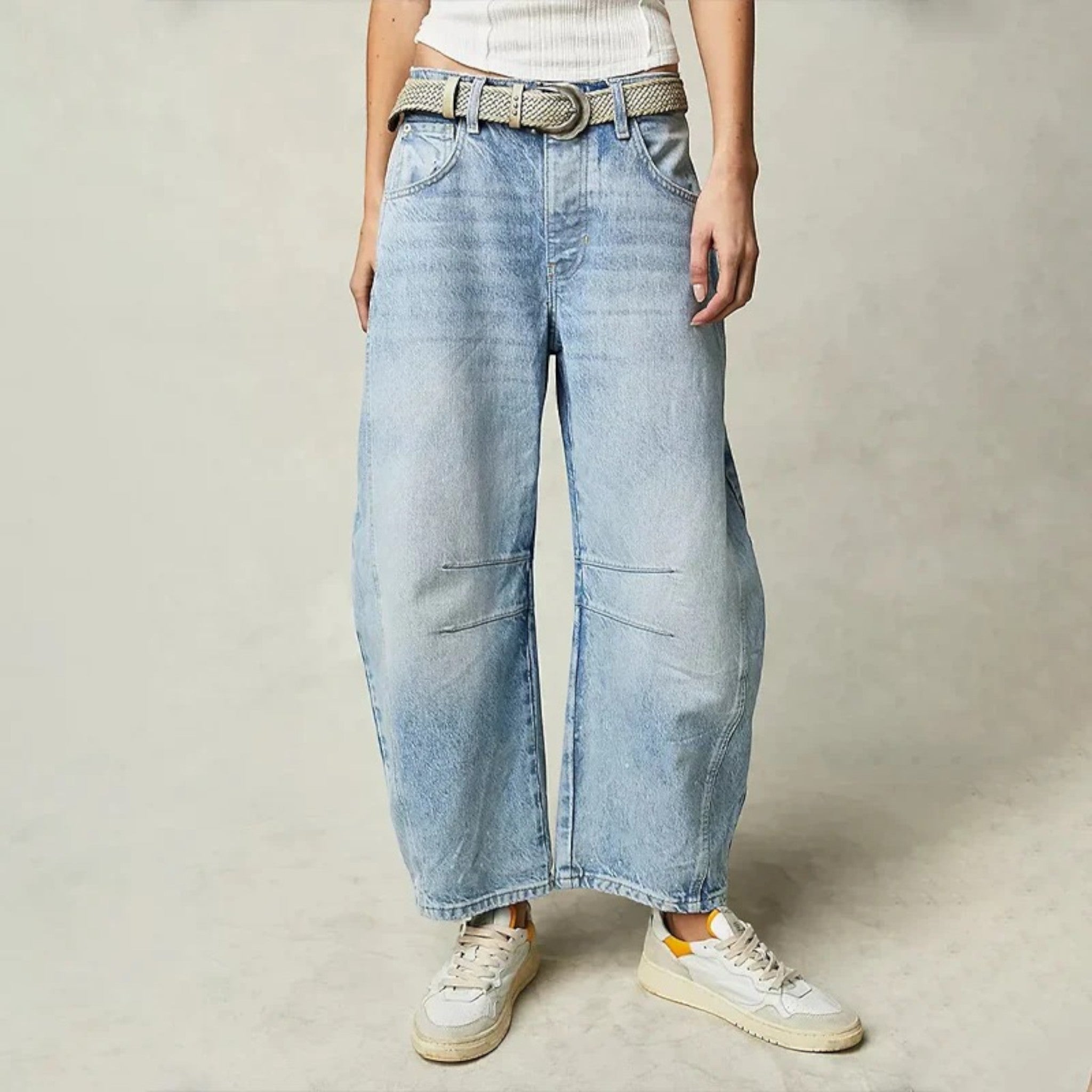 Anouk | Pantalon Denim Décontracté À Jambe Large Pour Femmes