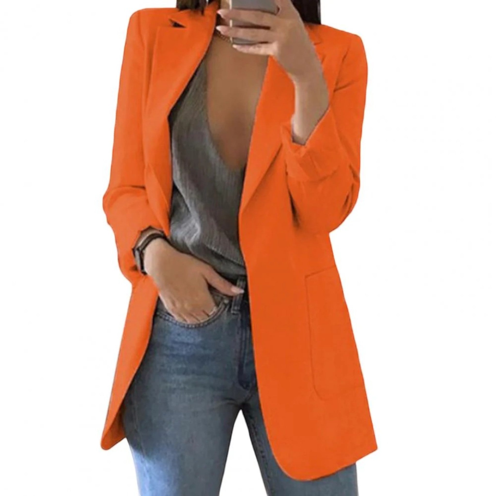 Elisa | Blazer Décontracté De Longueur Moyenne Pour Femmes