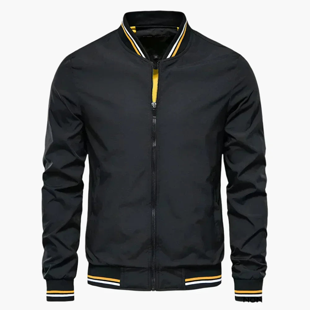 Blouson Aviateur Classique À Rayures Côtelées Pour Homme | Automne