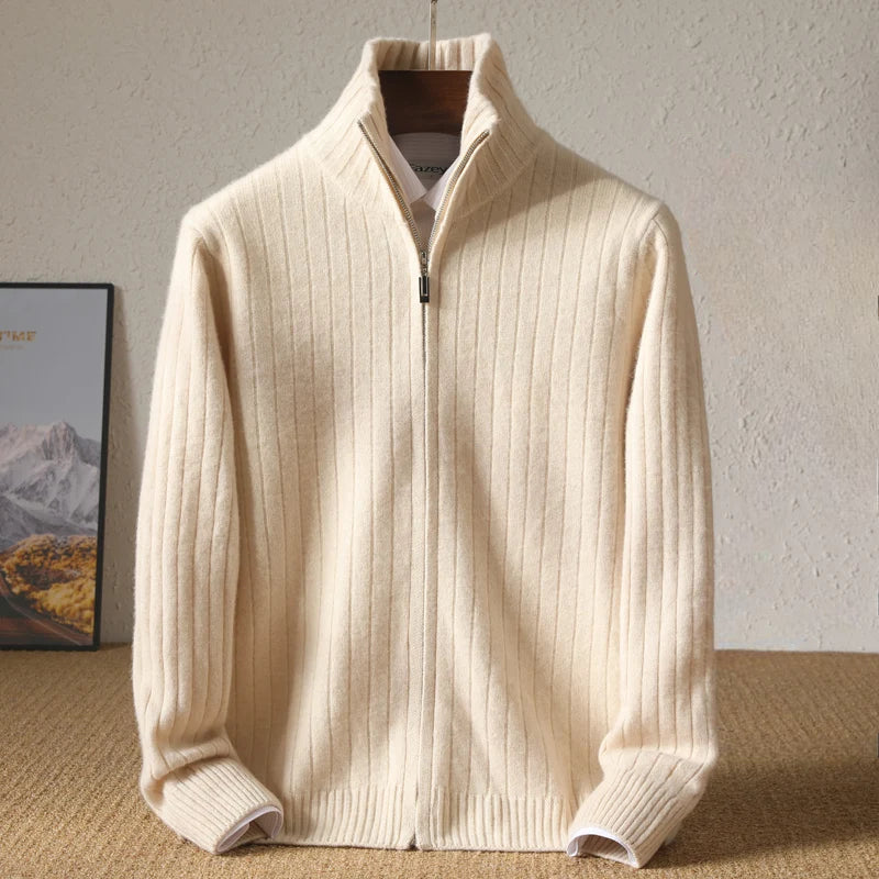 Pull D’Hiver En Cachemire Pour Homme | Avec Fermeture Éclair
