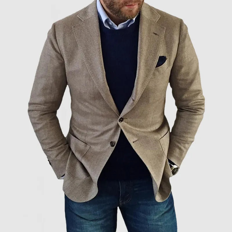 Blazer Décontracté À Simple Boutonnage Pour Homme