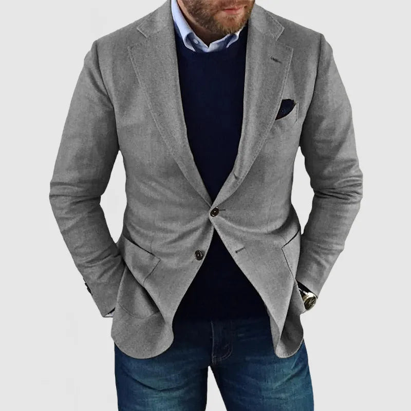 Blazer Décontracté À Simple Boutonnage Pour Homme