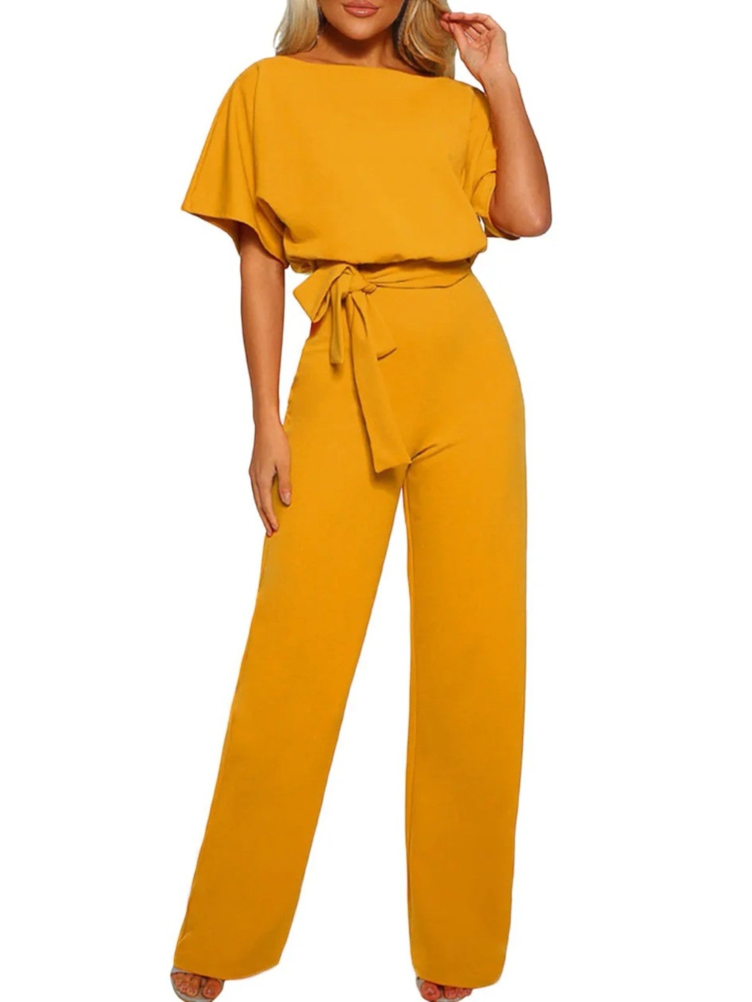 Solène | Combinaison Élégante Avec Ceinture Pour Femme