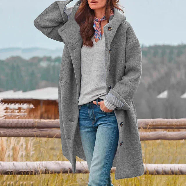 Manteau Long Classique À Boutons Pour Femme | Automne
