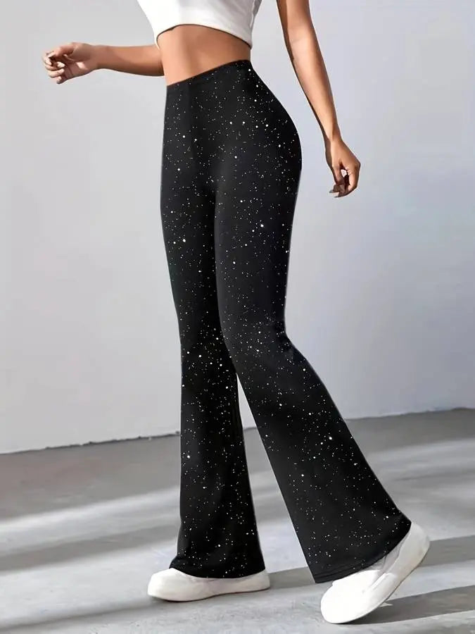 Pantalon Large Scintillant Pour Femme | Décontracté