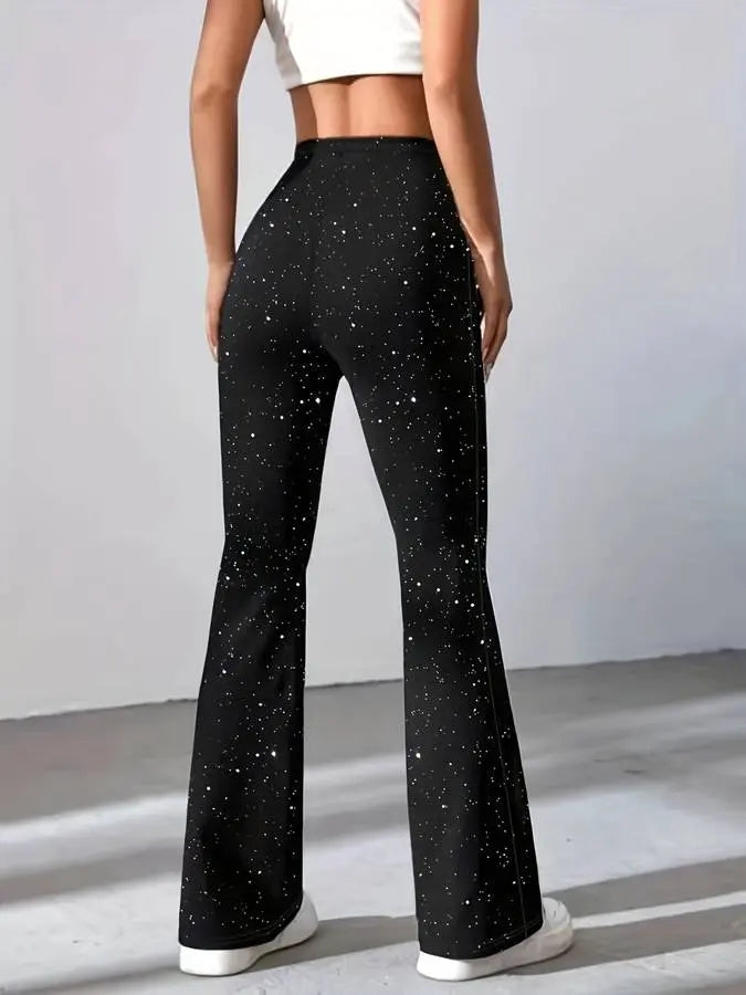 Pantalon Large Scintillant Pour Femme | Décontracté