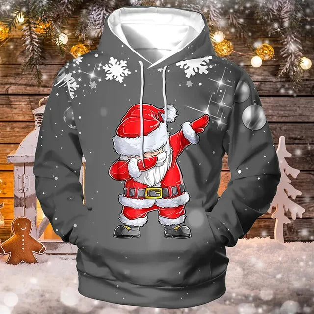 Sweat À Capuche De Noël Stylé Pour Homme | Manches Longues