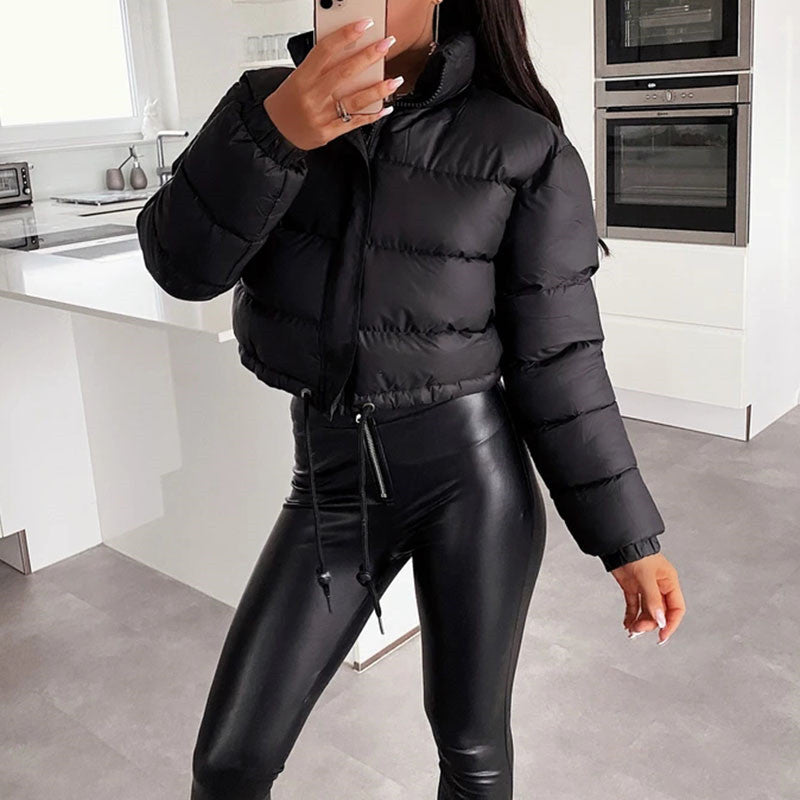 Veste Courte Matelassée Pour Femme | Manches Longues