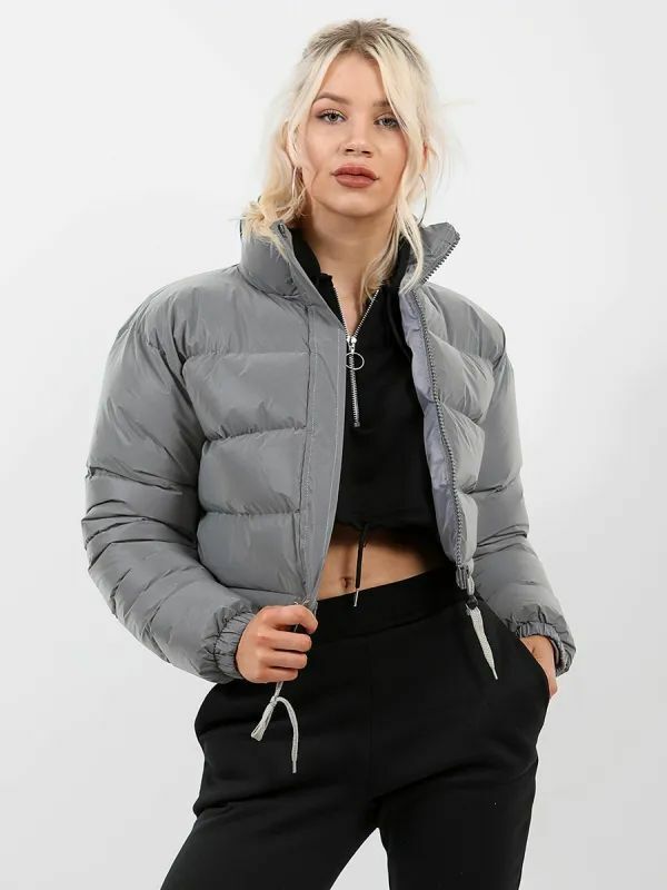 Veste Courte Matelassée Pour Femme | Manches Longues