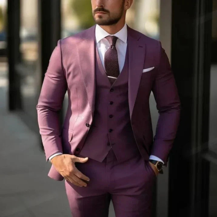 Costume D'invité De Mariage 3 Pièces Pour Hommes | Classique