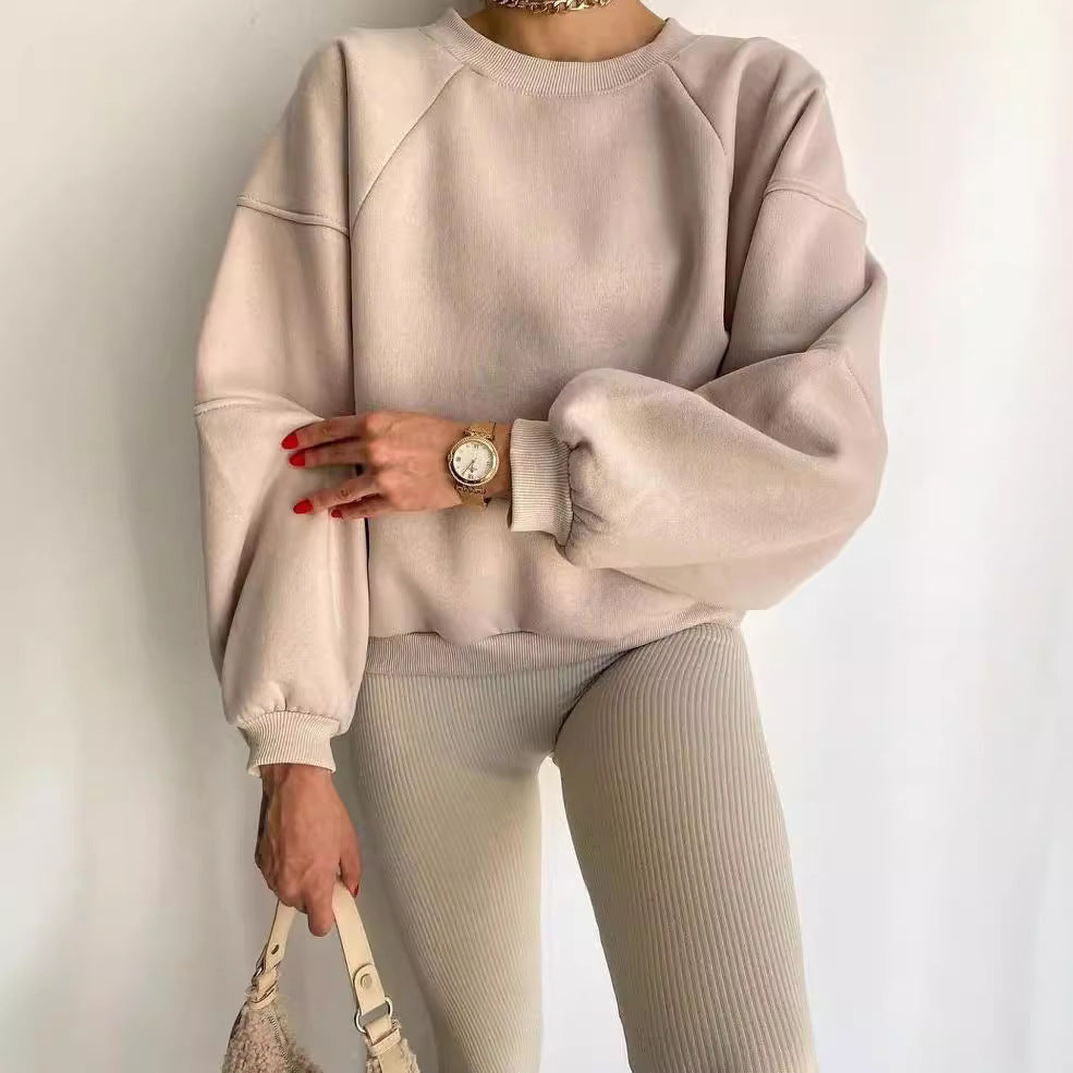 Sweat-shirt Ras Du Cou À Manches Raglan Pour Femme | Surdimensionné