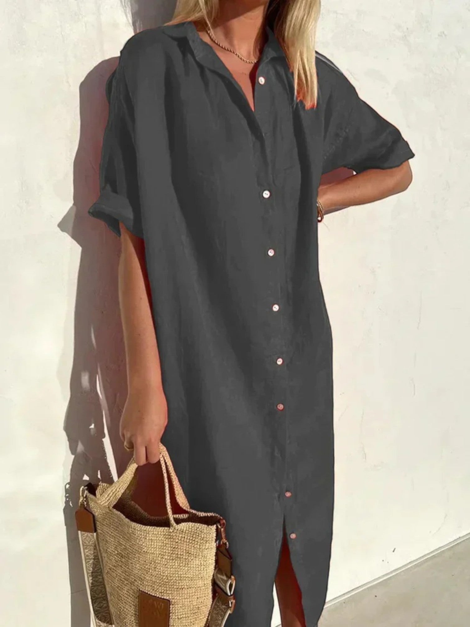 Adèle | Robe Chemise D'été Confortable Pour Femmes