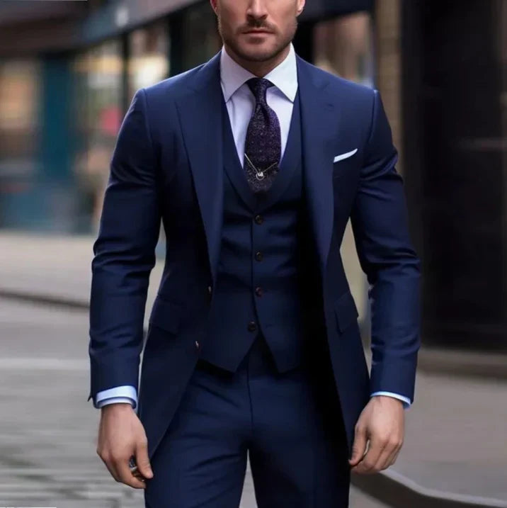 Costume D'invité De Mariage 3 Pièces Pour Hommes | Classique