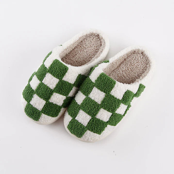 Chaussons D’intérieur Unisexe | Motif À Carreaux