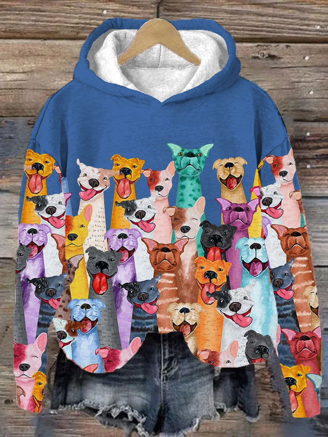 Sweat À Capuche Imprimé Coloré Pour Femme | Hiver