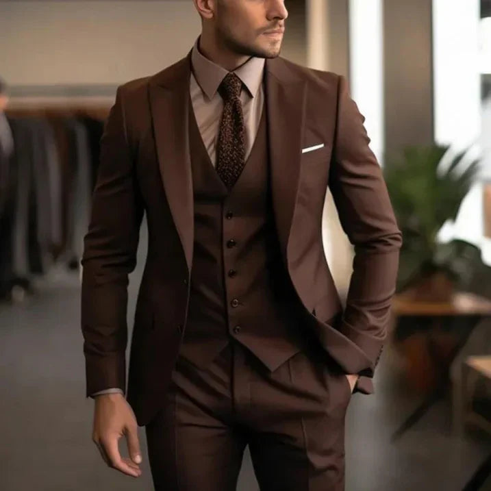 Costume D'invité De Mariage 3 Pièces Pour Hommes | Classique