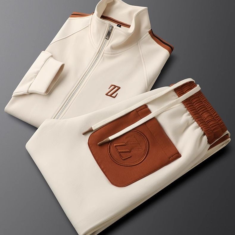 Ensemble De Survêtement Zippé 2 Pièces Pour Homme | Manches Longues