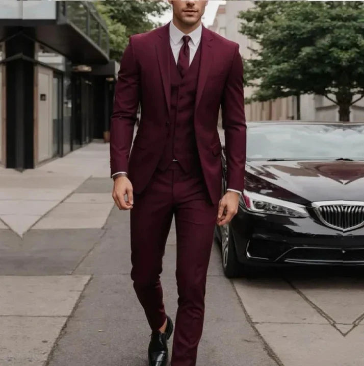 Costume D'invité De Mariage 3 Pièces Pour Hommes | Classique