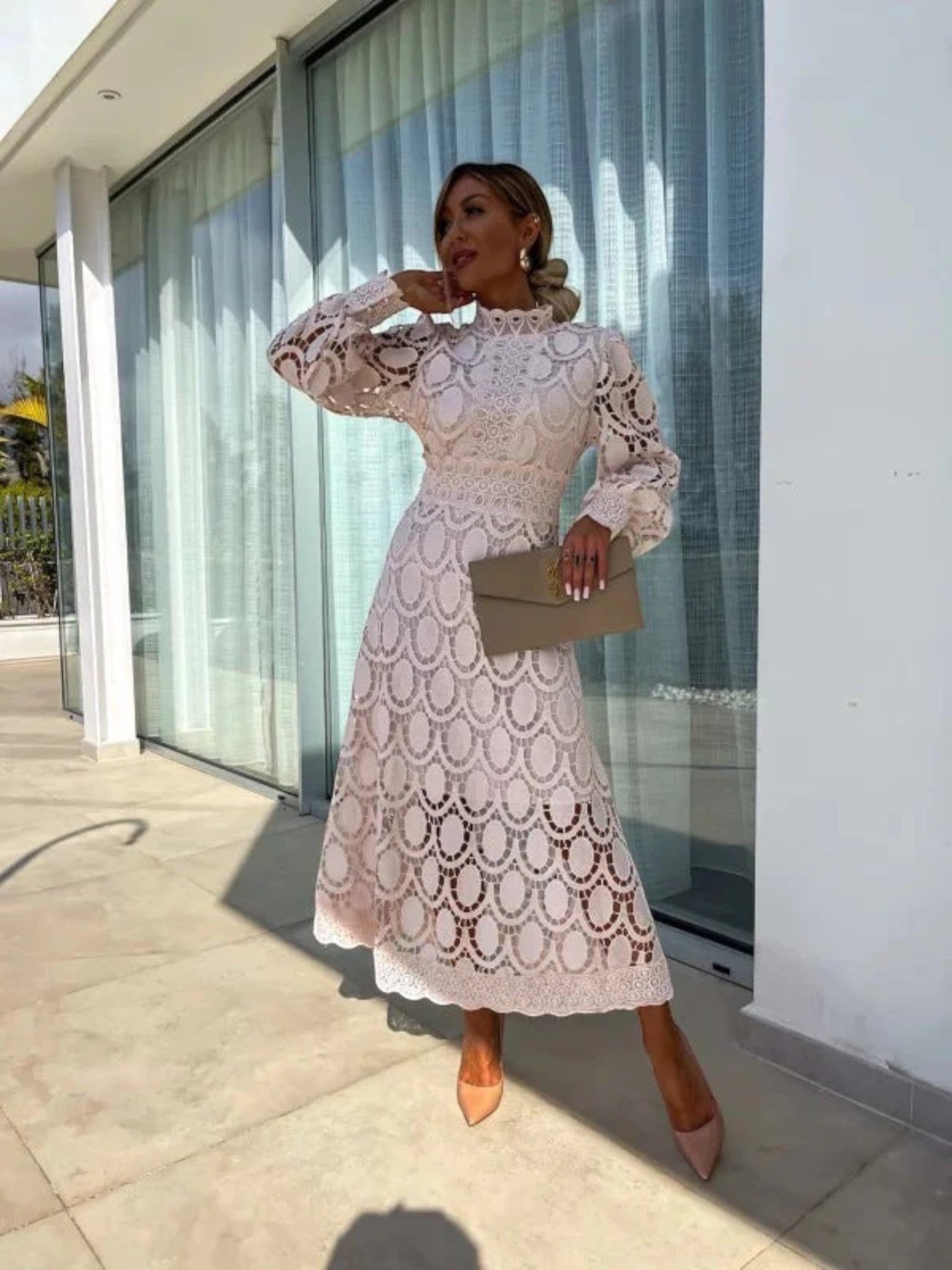 Alisha | Robe En Dentelle Élégante À Manches Longues Pour Femme