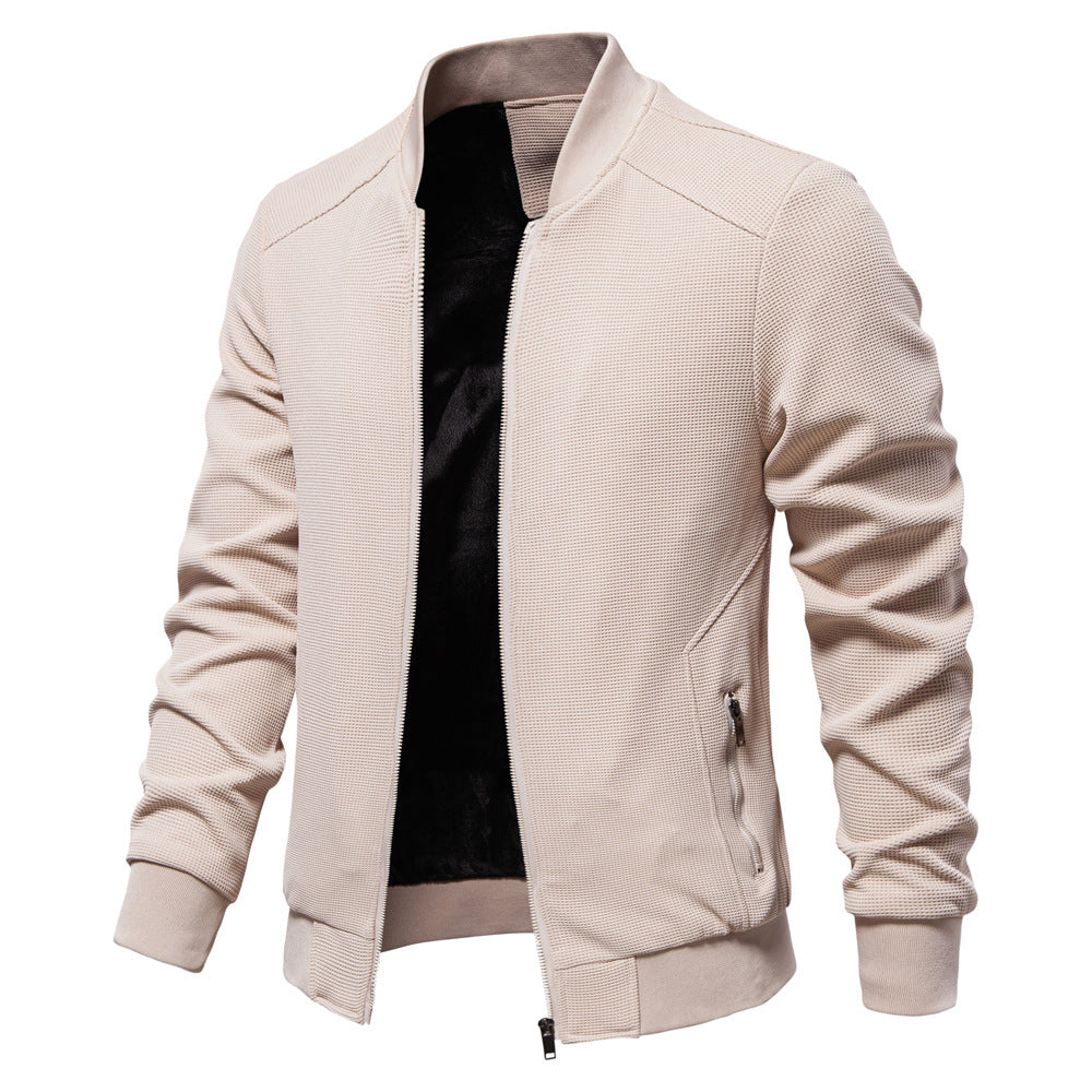 Veste D'hiver Décontractée En Tricot Pour Homme | Fermeture Éclair