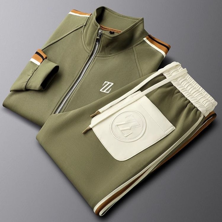 Ensemble De Survêtement Zippé 2 Pièces Pour Homme | Manches Longues