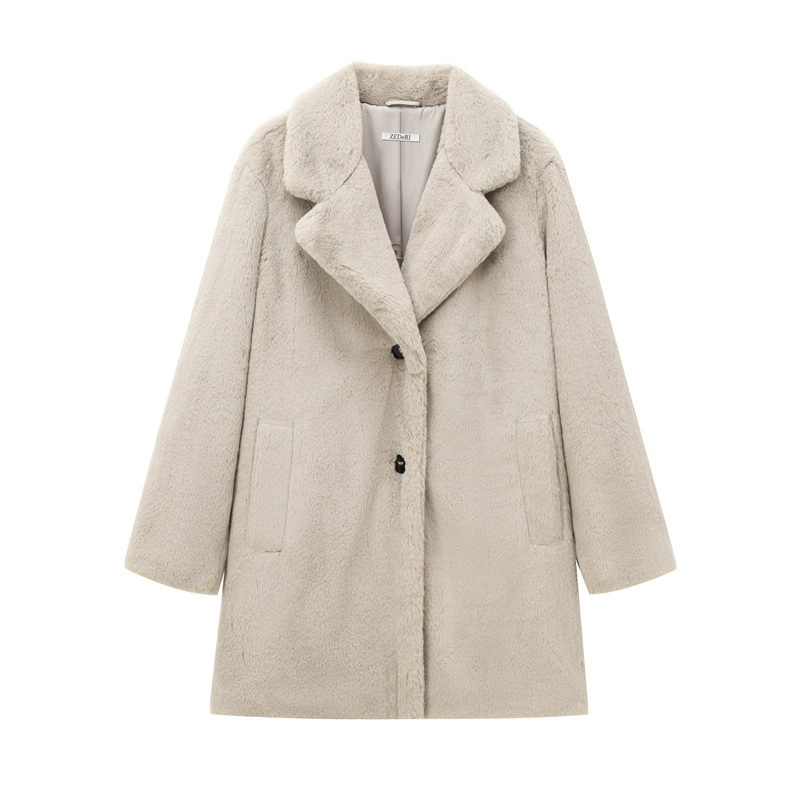Manteau d'hiver en fourrure Teddy pour femme | Surdimensionné