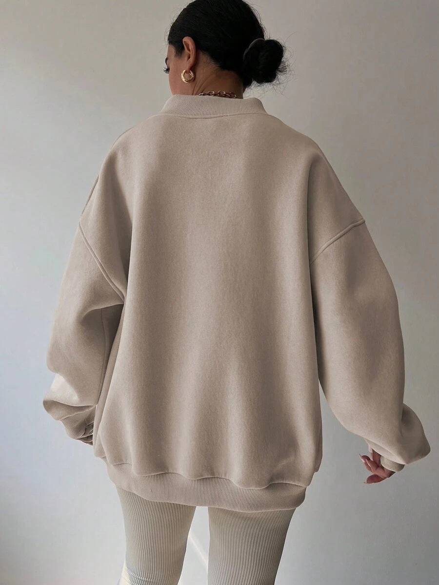 Sweat-shirt Décontracté À Manches Longues Pour Femme | Surdimensionné