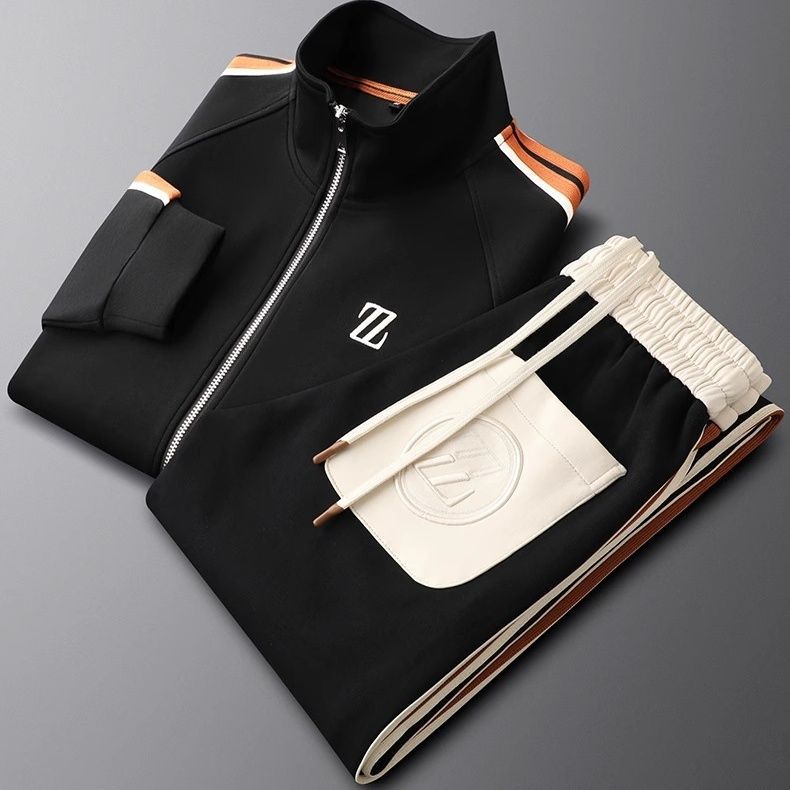 Ensemble De Survêtement Zippé 2 Pièces Pour Homme | Manches Longues
