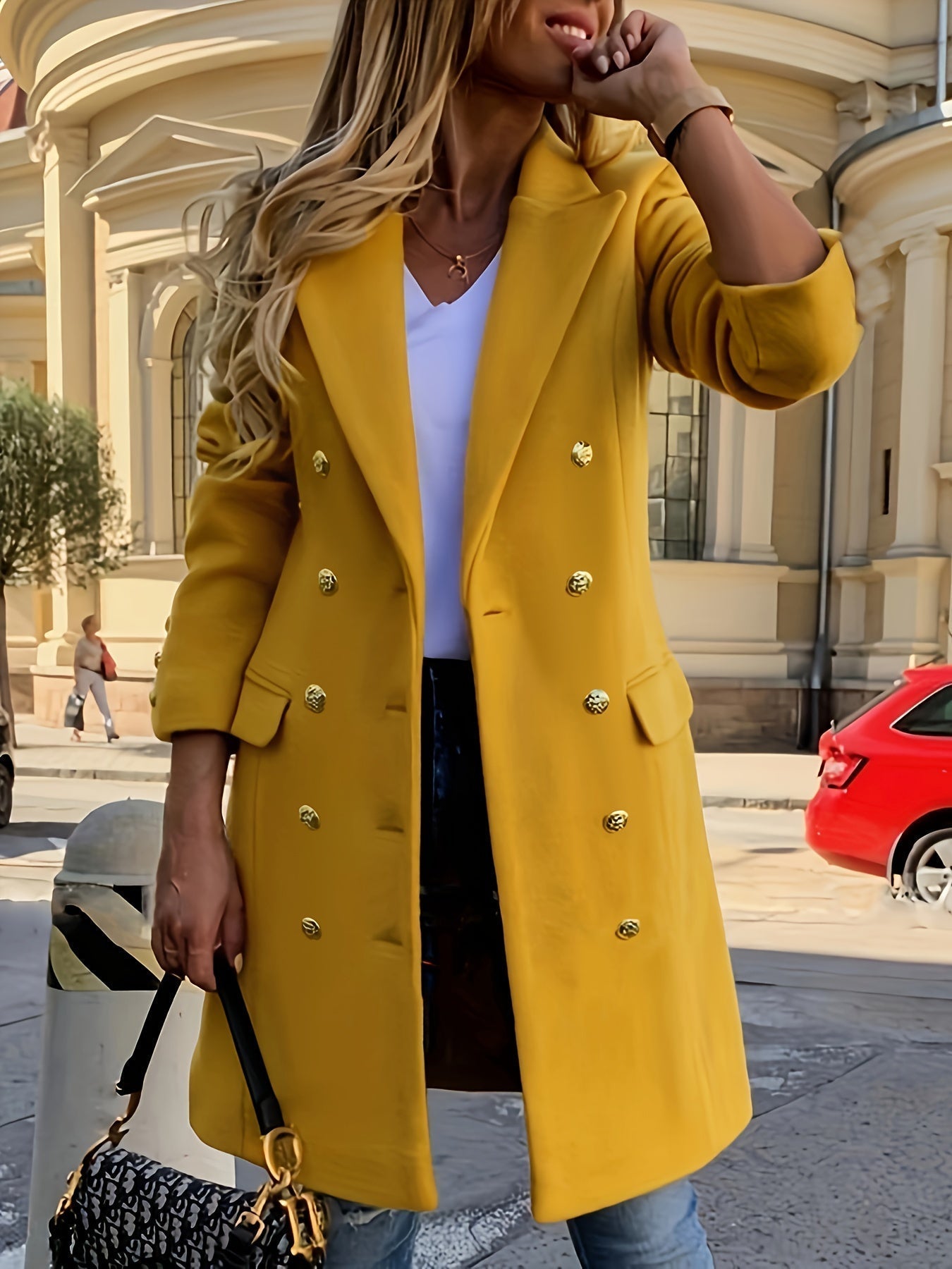 Manteau Long Boutonné Pour Femme | Automne