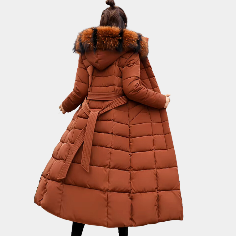 Manteau D’Hiver Matelassé Pour Femme Avec Capuche | Long