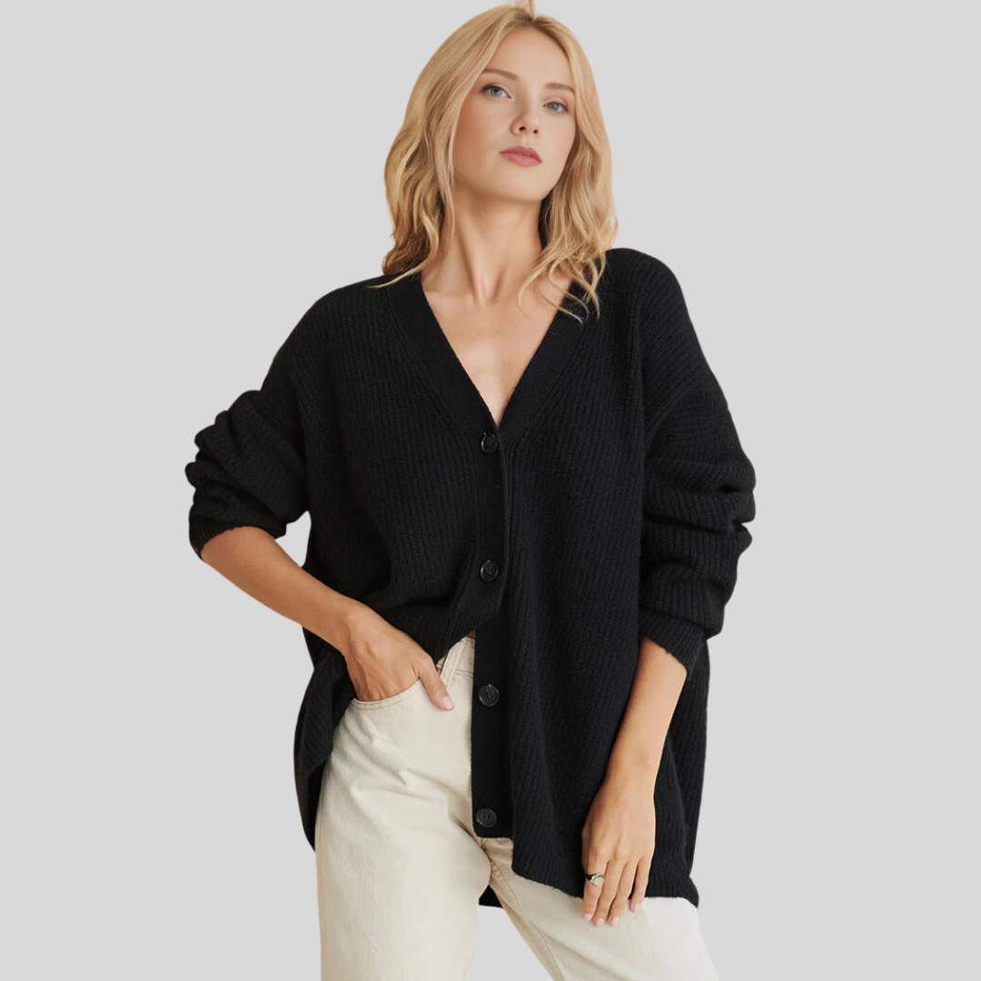 Cardigan D'hiver À Manches Longues Pour Femme | Coupe Oversize