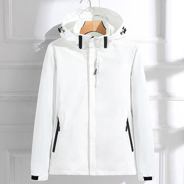 Imperméable D'extérieur À Capuche Pour Femme | Poches Zippées