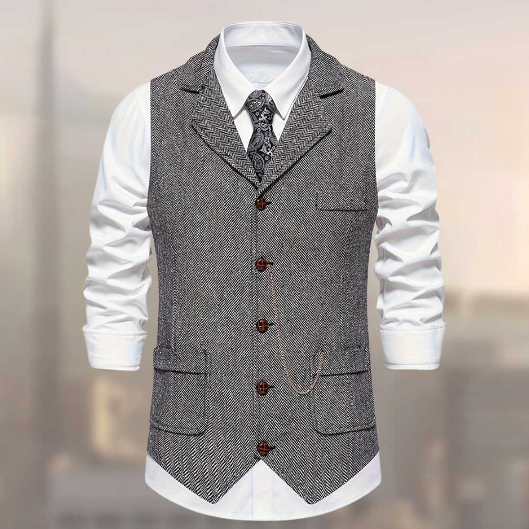 Gilet Boutonné Sans Manches Pour Homme | Vintage