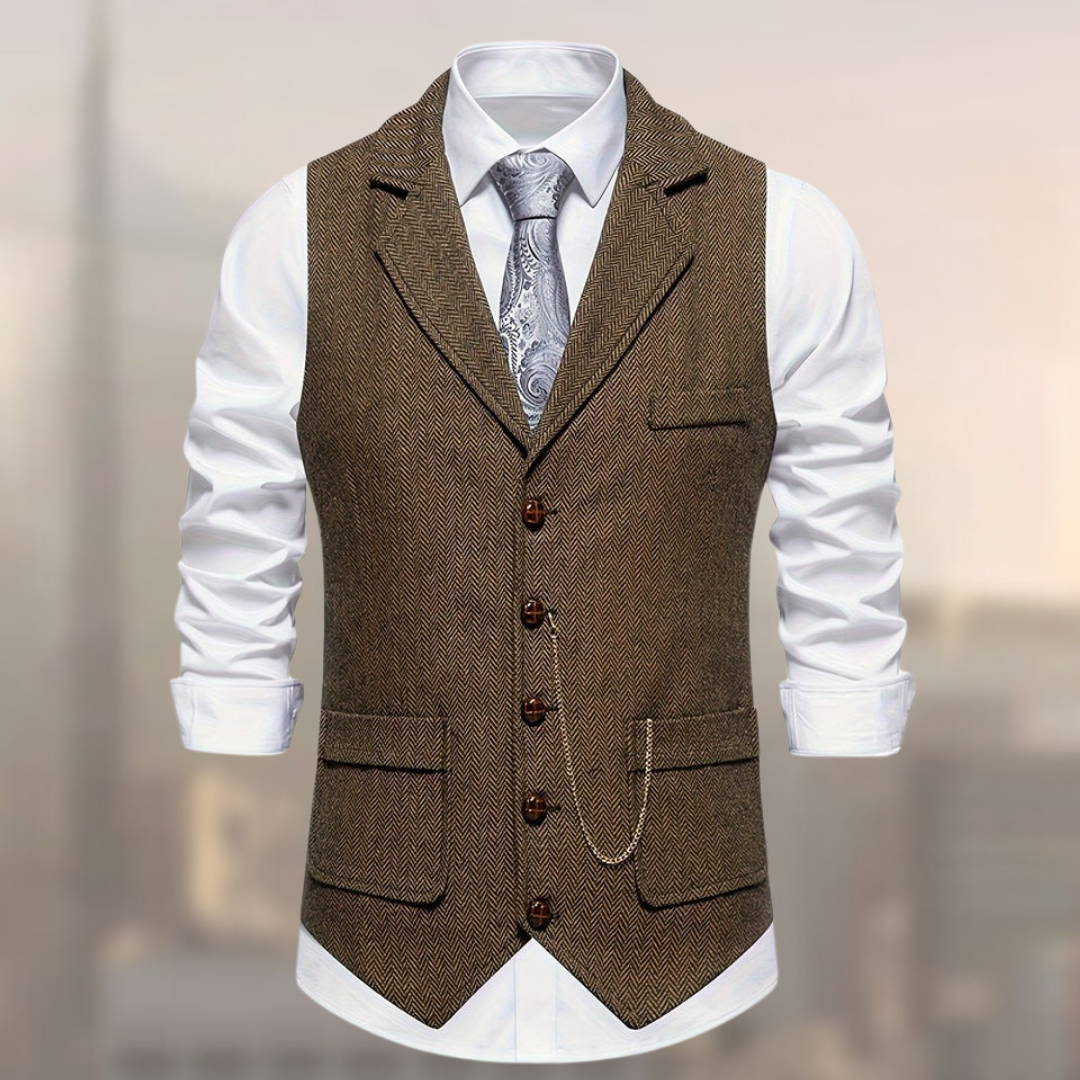 Gilet Boutonné Sans Manches Pour Homme | Vintage