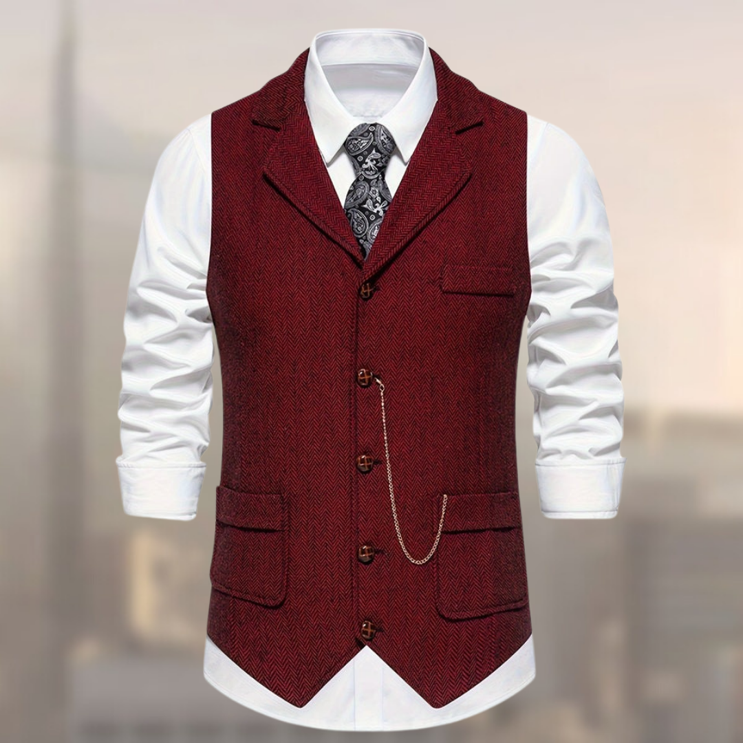 Gilet Boutonné Sans Manches Pour Homme | Vintage