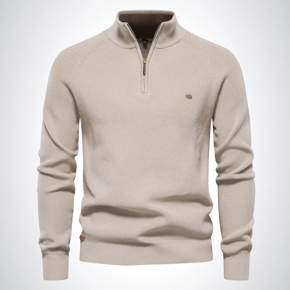 Pull côtelé décontracté à manches longues pour homme | Hiver