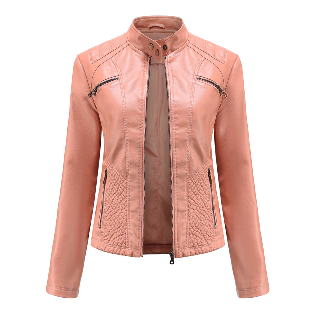 Veste En Cuir Tendance Pour Femme | Fermeture Éclair