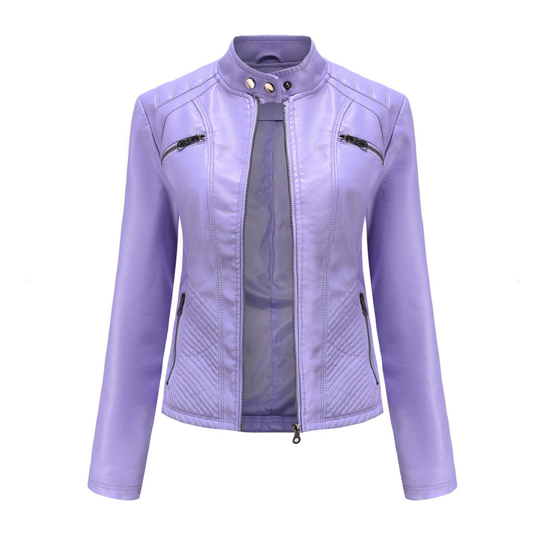 Veste En Cuir Tendance Pour Femme | Fermeture Éclair