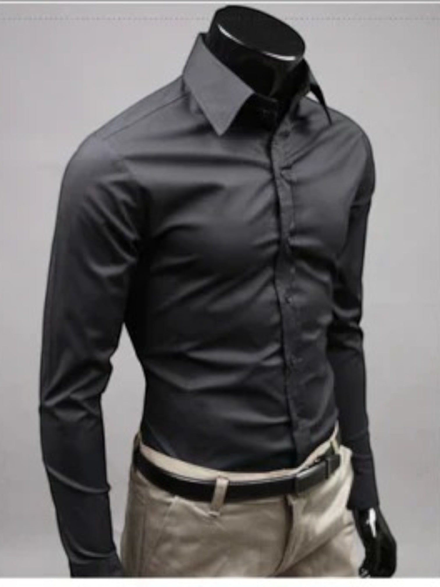 Camisa Formal Sin Planchar Para Hombre Con Alta Elasticidad | A La Moda
