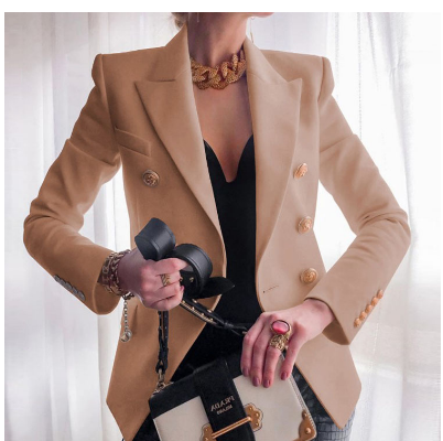 Blazer Moderne À Boutons Pour Femme | Col À Revers
