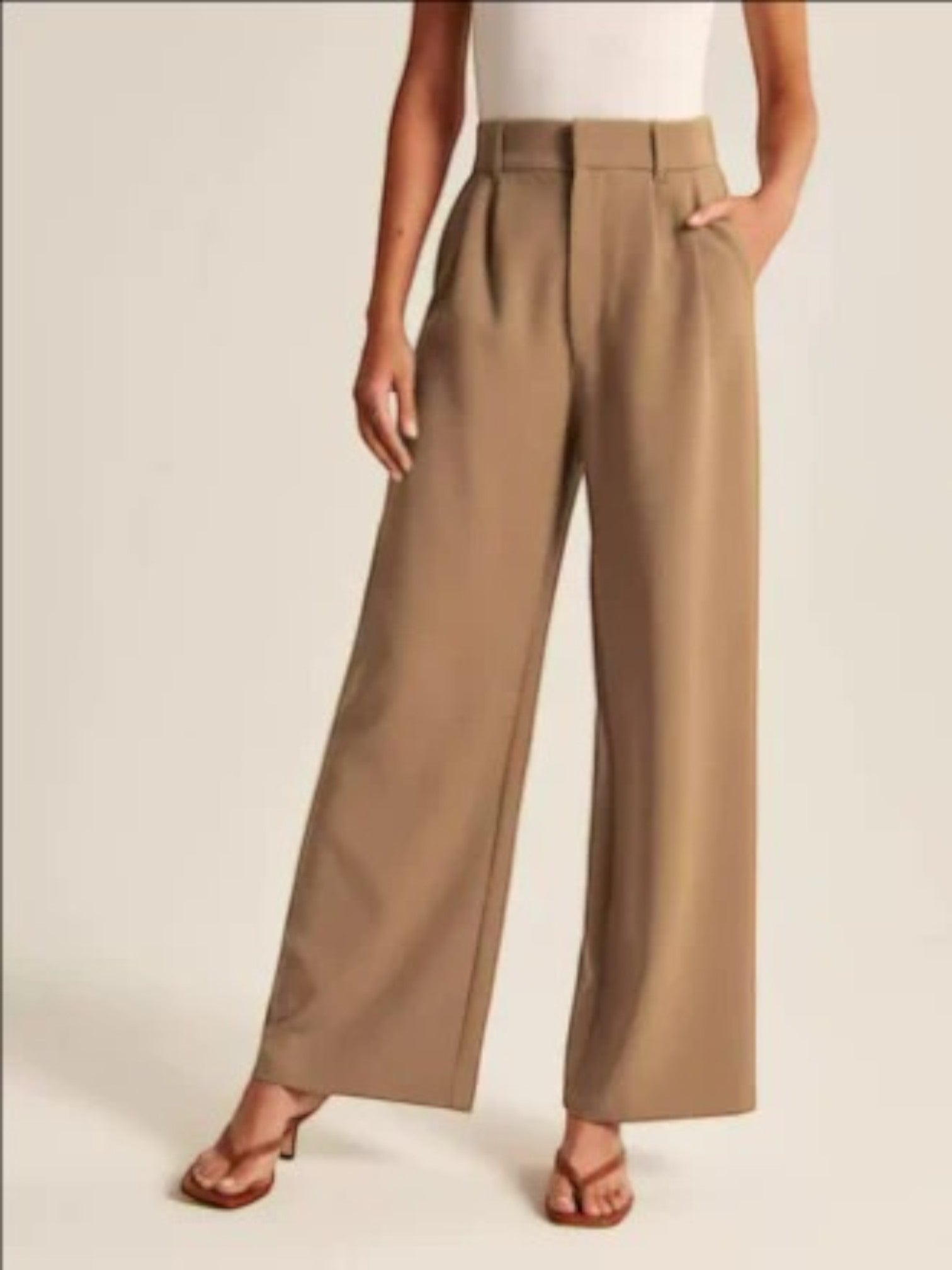 Liora | Pantalón casual de pierna ancha para mujer | Talle alto
