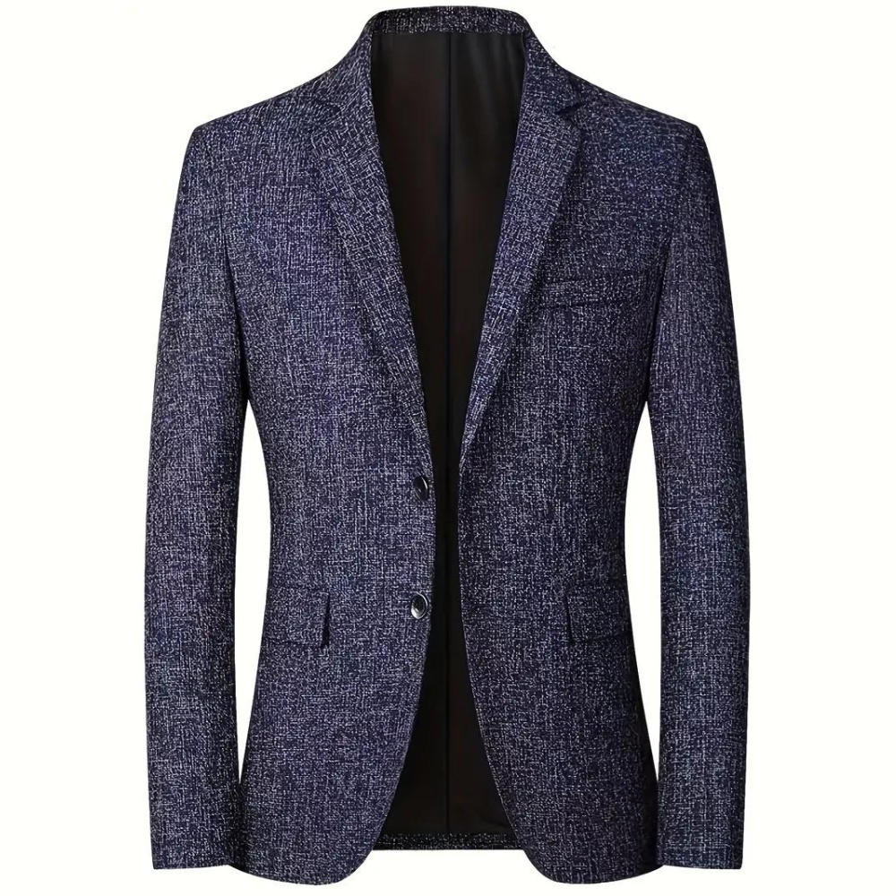 Blazer Texturé À Deux Boutons Pour Homme | Moderne