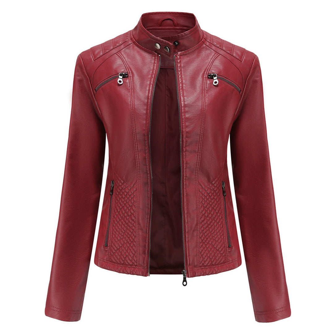 Veste En Cuir Tendance Pour Femme | Fermeture Éclair