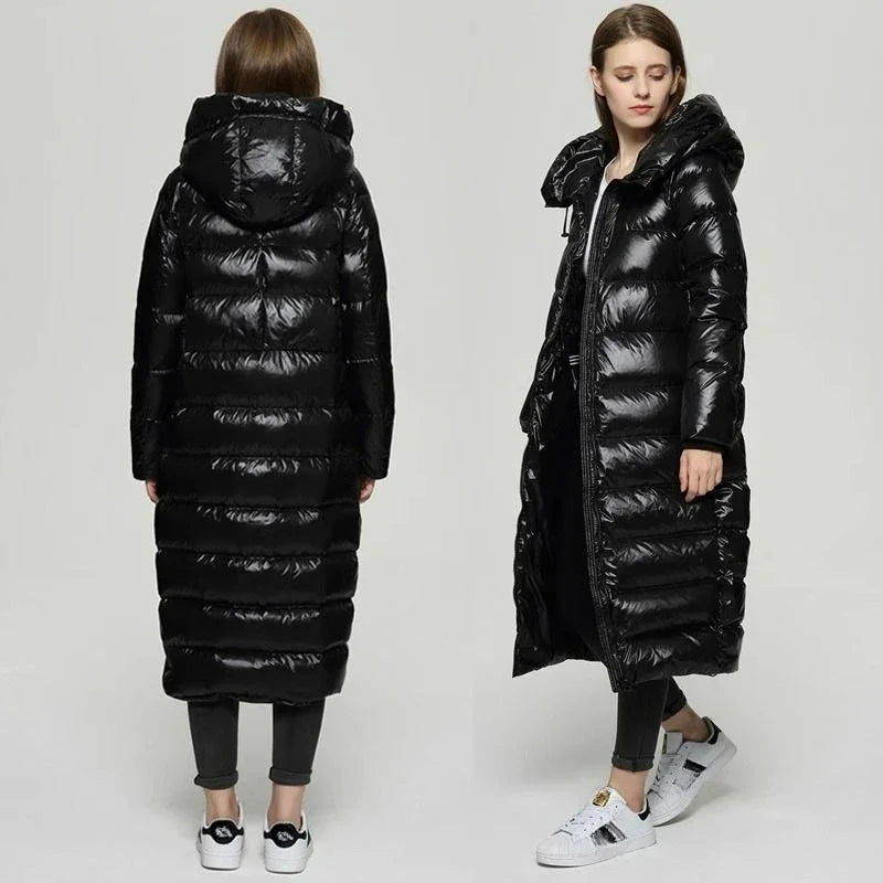 Longue Veste Doudoune D’Hiver Pour Femme | Avec Capuche
