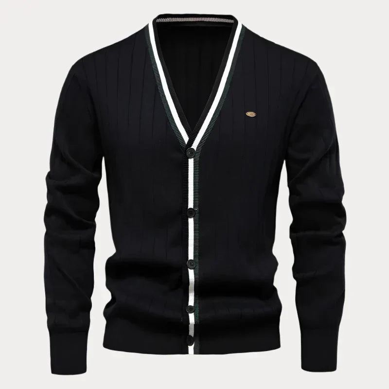 Cardigan Boutonné À Manches Longues Pour Homme | Classique