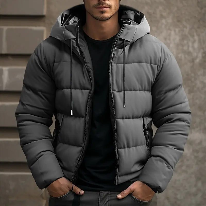 Doudoune D'hiver À Capuche Et Manches Longues Pour Homme | Doudoune