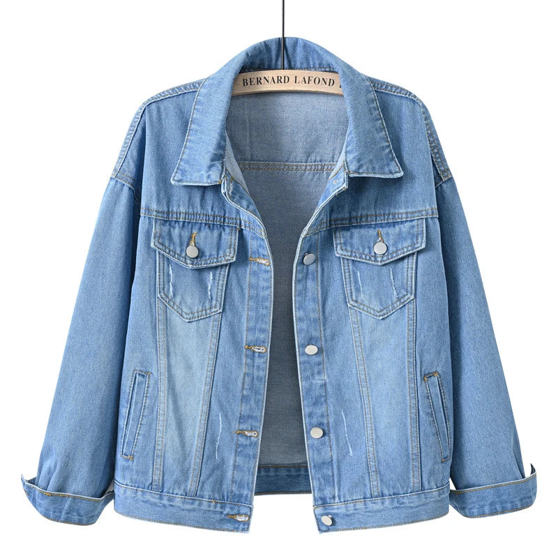 Blazer En Jean Pour Femme À Manches Longues | Avec Poche
