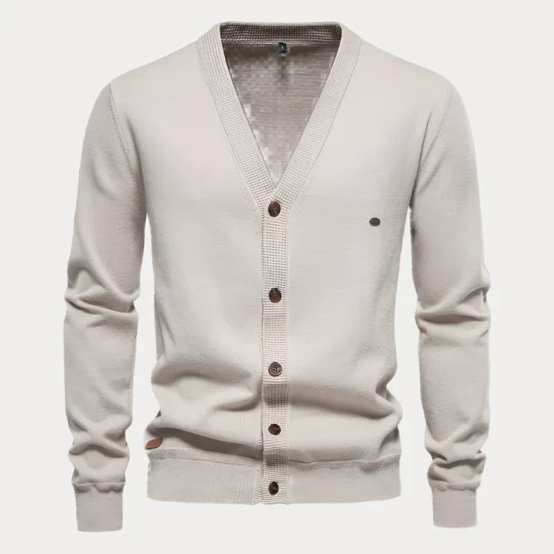Cardigan Boutonné En Tricot Pour Homme | Manches Longues