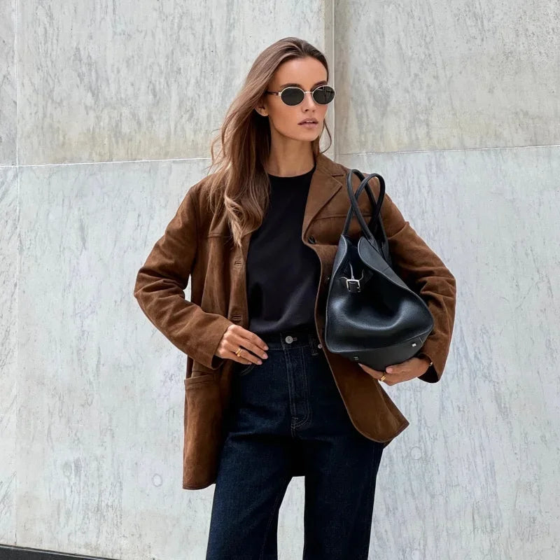 Veste Tendance Avec Fermeture À Boutons Pour Femmes | Chaud