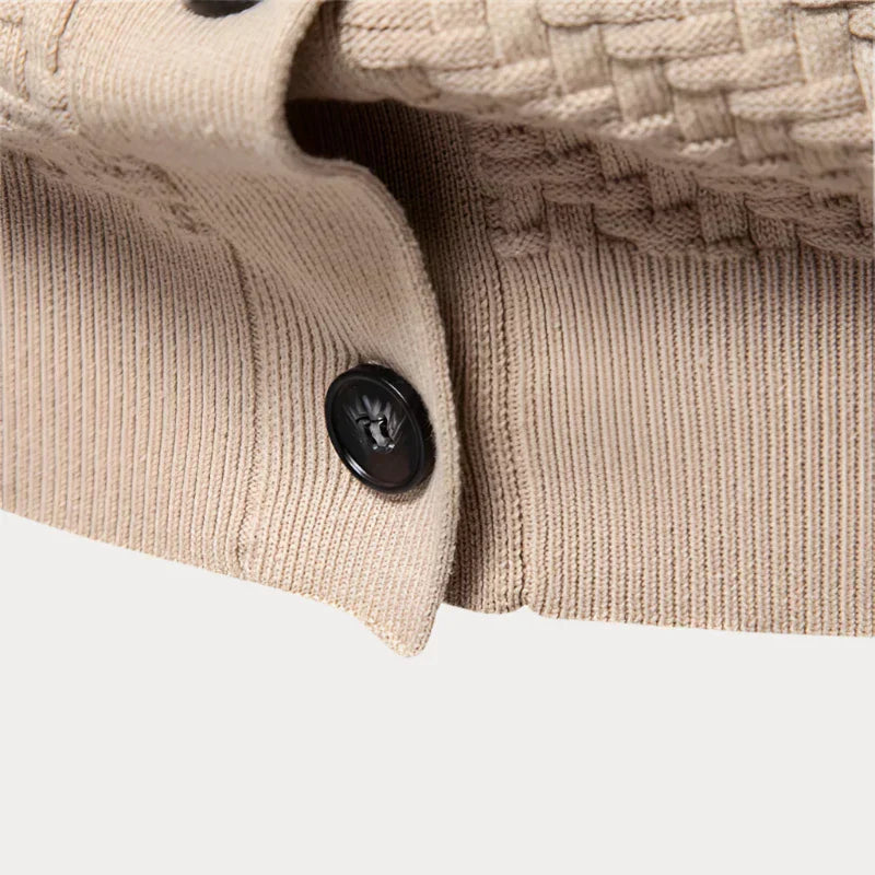 Cardigan Classique Boutonné À Col En V Pour Homme | Manches Longues
